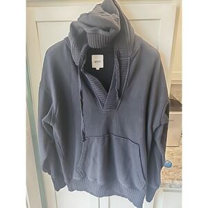 Aerie‎ Black V-Neck Hoodie - Sz Xs